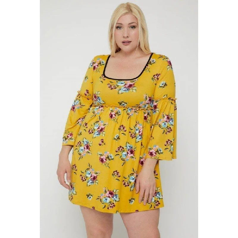 Women's Urban Fashion Floral Print Dress