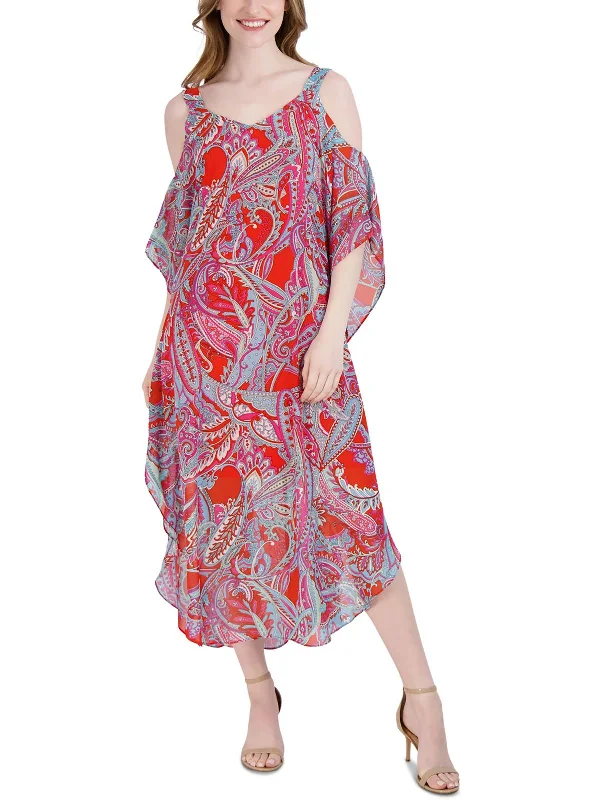 Classic Clothes For Women Womens Paisley Chiffon Maxi Dress