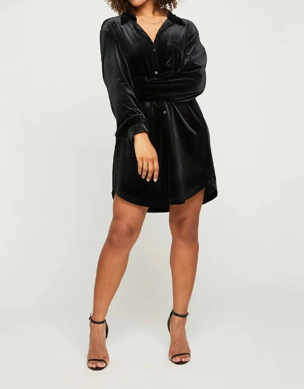 Women's Trendy Clothes Shaina Shirt Dress In Black