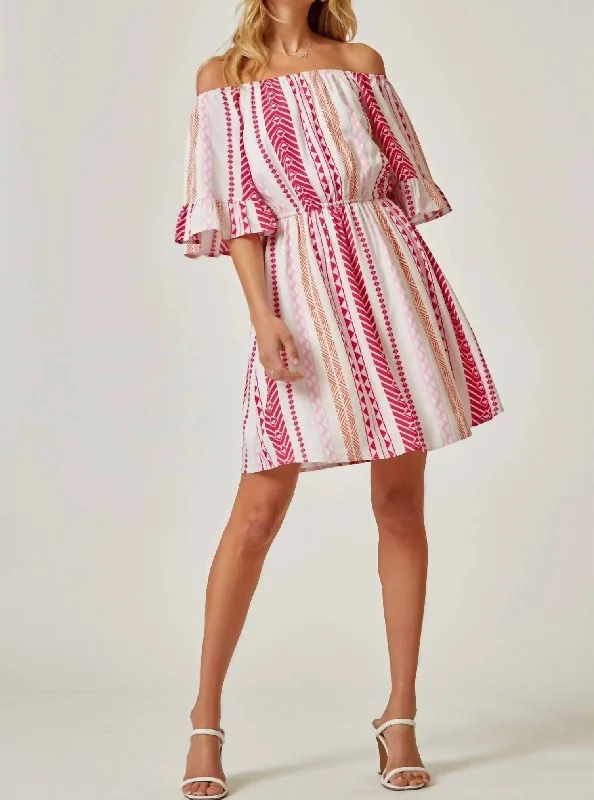 Women's Travel Garments Girls Day Out Dress In Pink/orange