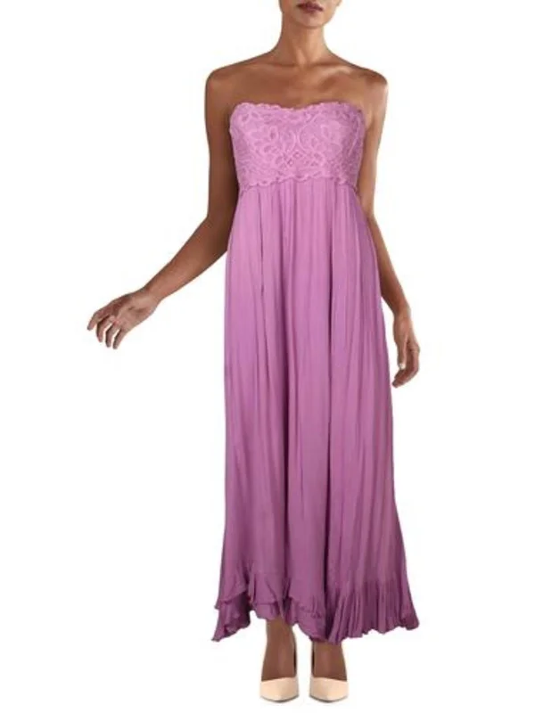 Fashion-Forward Women's Clothing Adella Womens Lace Long Maxi Dress