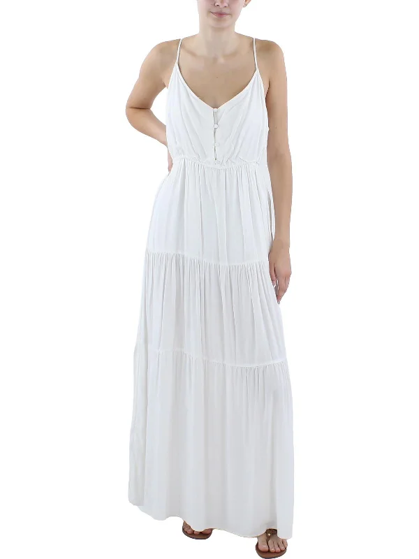 Women's Cozy Outfit For Lounging Womens Tiered Long Maxi Dress