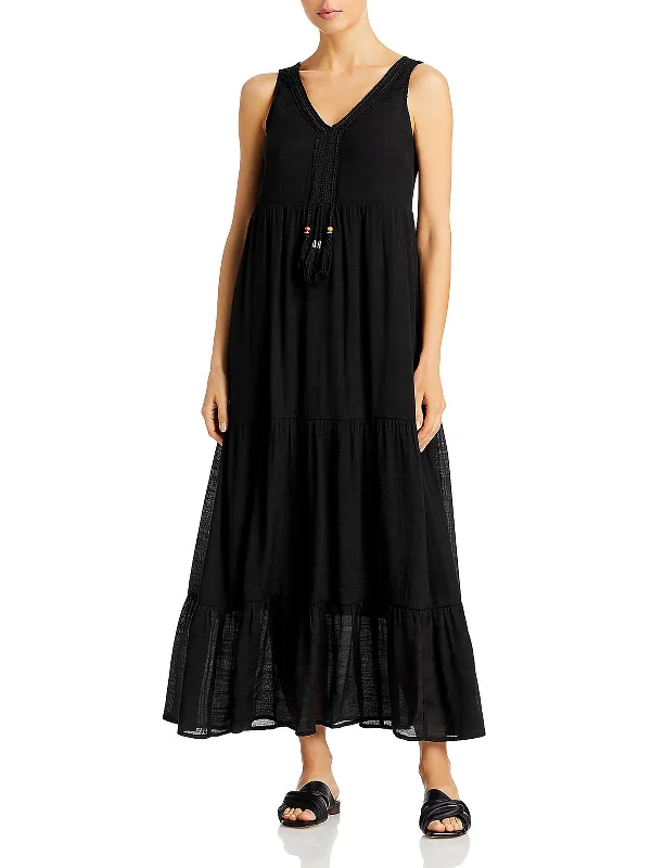Affordable Women's Clothing Womens Sleeveless V-Neck Maxi Dress
