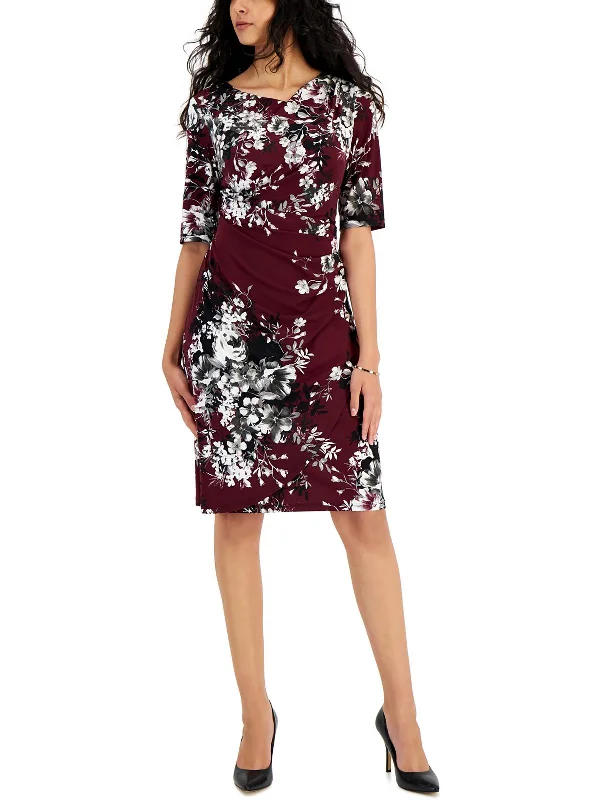 Women's Online Boutique Womens Drapey Gathered Sheath Dress