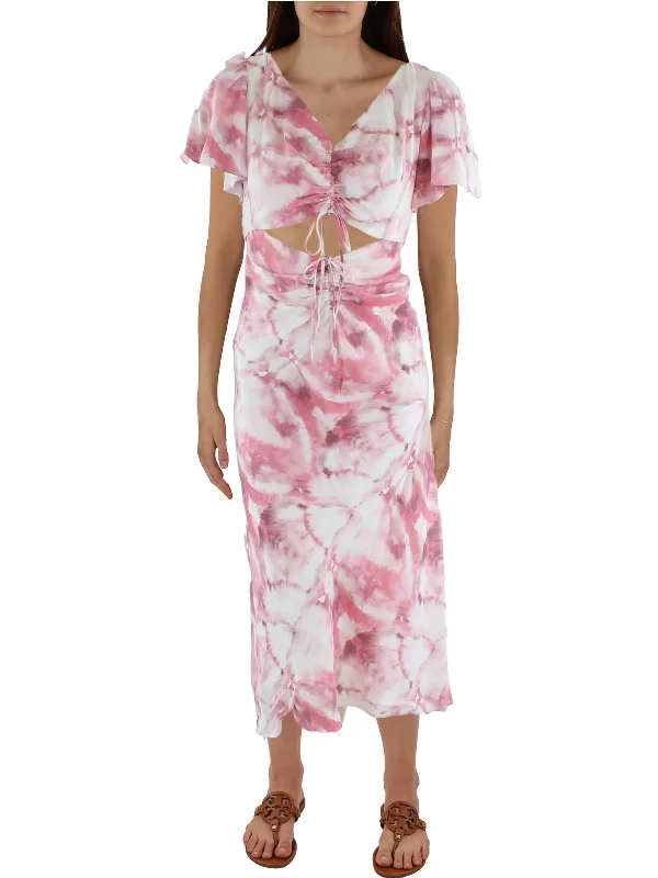 Flash Sale Or Flash Sales Echo Womens Cutout Ruched Maxi Dress