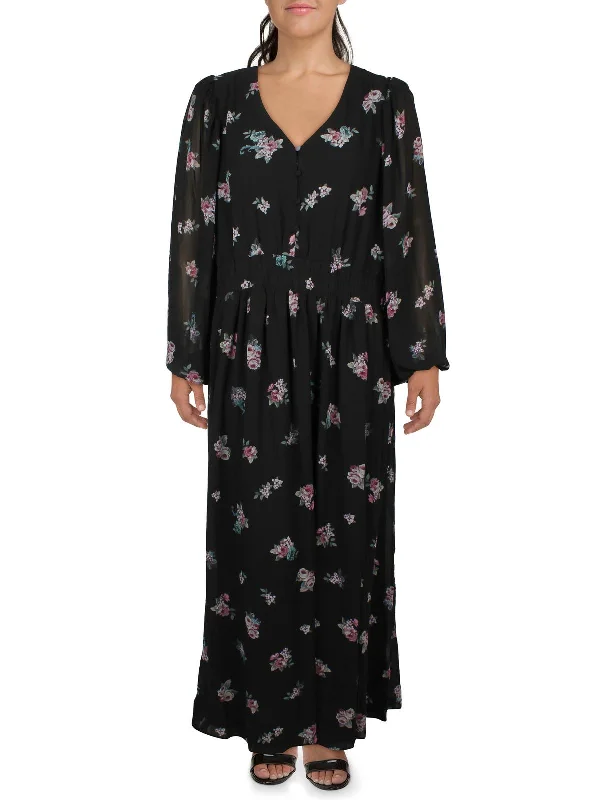 Online Clothing Stores Womens Floral Print Polyester Maxi Dress