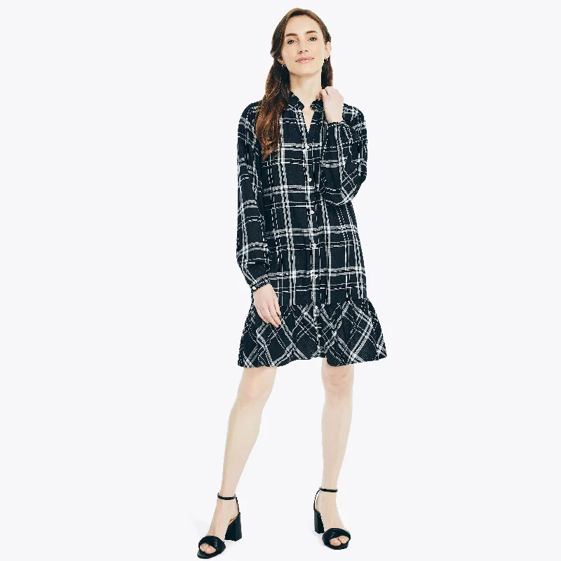 Best Online Boutiques Nautica Womens Plaid Shirt Dress