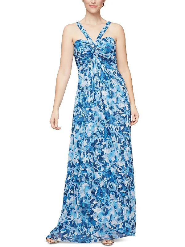 Women's Clothes For Outdoor Events Womens Floral Print Long Halter Dress