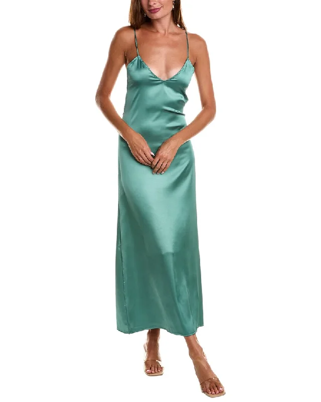 Women's Office Outfit JL LUXE Open Back Maxi Dress