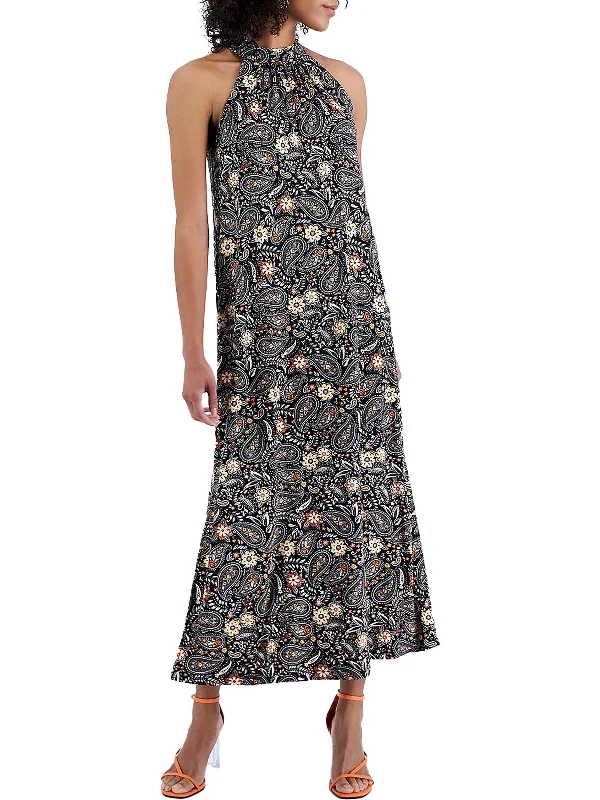Laid-Back Elegance Womens Floral Paisley Print Maxi Dress
