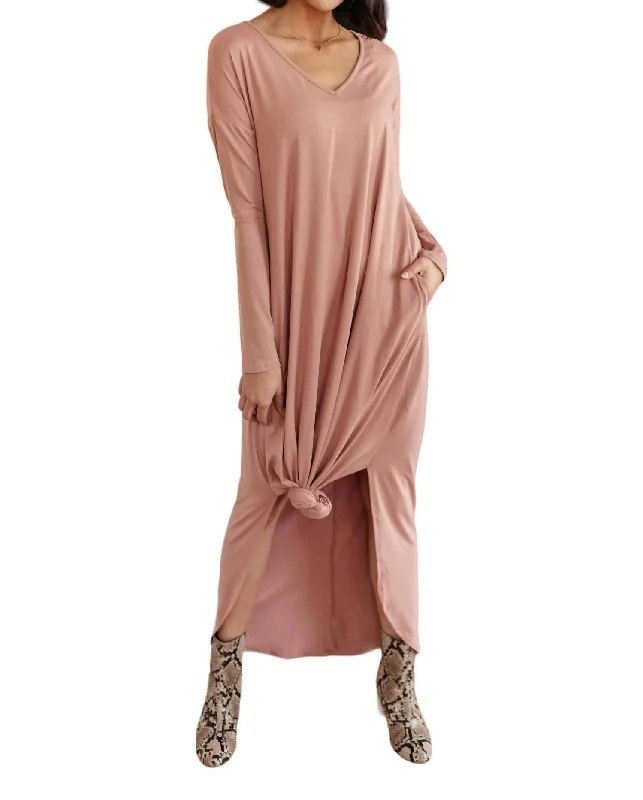 Affordable Women's Clothing Melanie Maxi Dress In Mauve