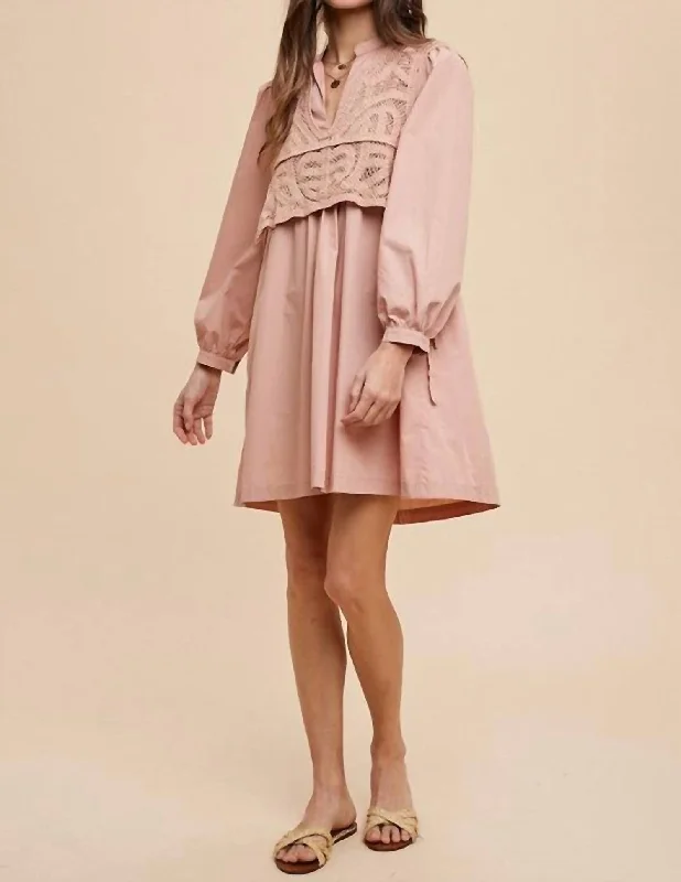 Chic Outfits Harper Shirt Dress In Blush