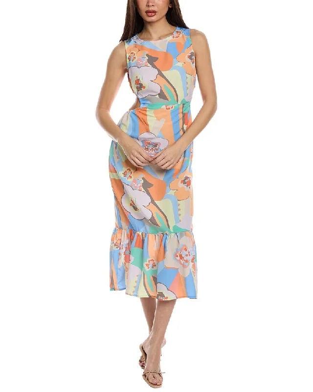 Women's Evening Clothing ASTR the Label High-Neck Open Back Maxi Dress