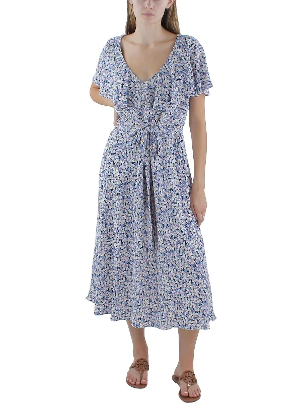 Comfortable Casual Women's Clothing Womens Drapey Belted Maxi Dress
