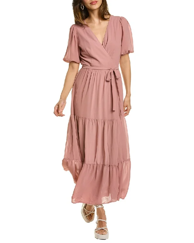 Clothing Store Charles Henry Wrap Maxi Dress