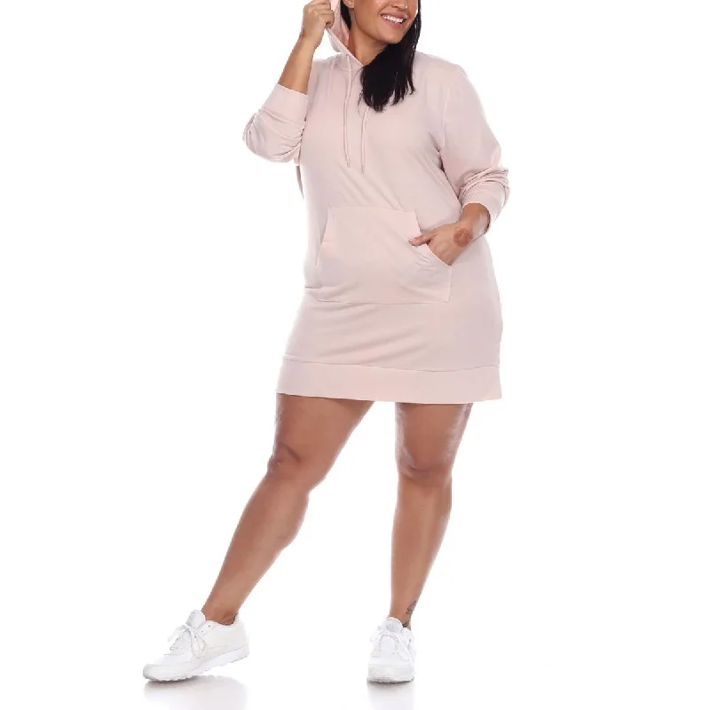 Casual Clothes For Women Plus Womens Hooded Front Pocket Sweatshirt Dress