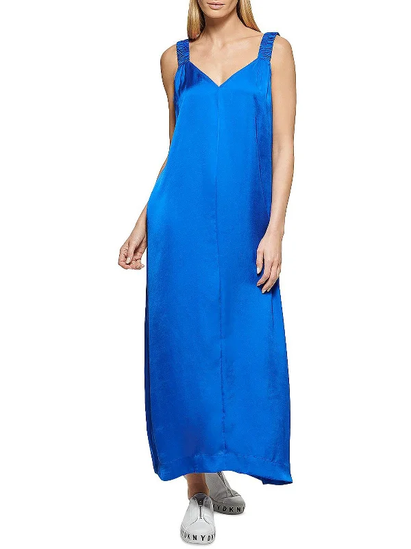 Luxury Fashion Womens Ruched Long Maxi Dress