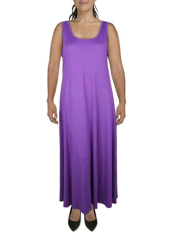 Women's Classic Outfit Plus Womens Long Sleeveless Maxi Dress