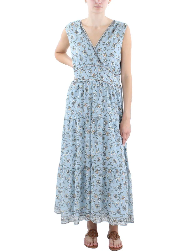 Flash Discount Womens Tiered Polyester Maxi Dress