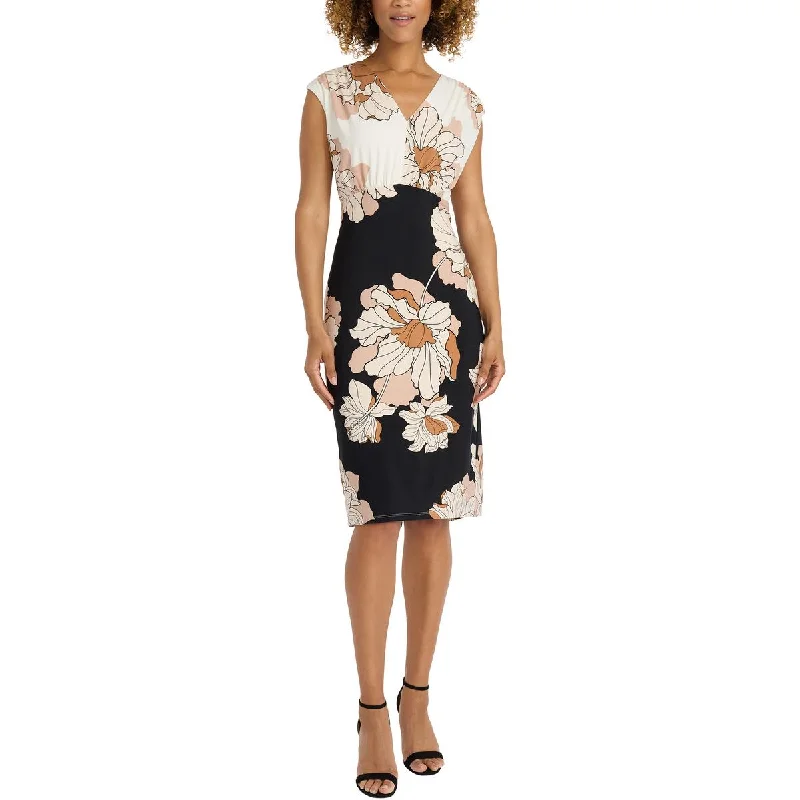 Stylish And Comfortable Clothing For Women Womens V-Neck Floral Print Fit & Flare Dress
