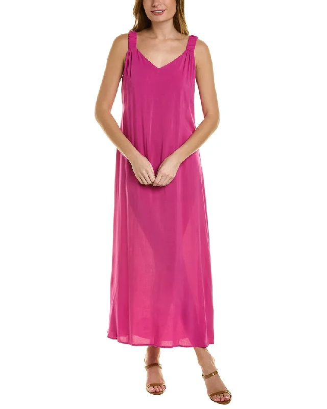 Trendy Women's Apparel Vince Camuto Ruched Strap Maxi Dress
