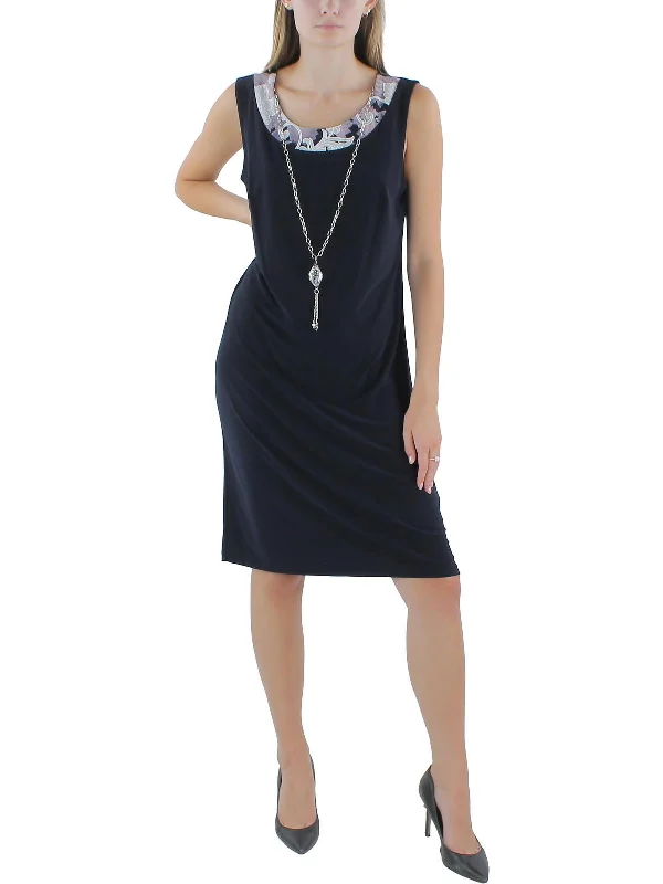 Casual Chic Womens Knit Sleeveless Sheath Dress