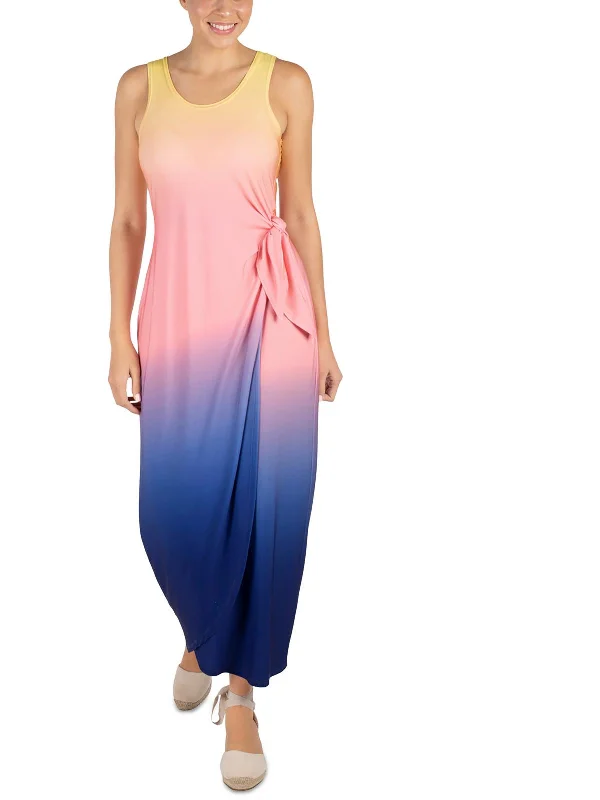 Casual Fashion Trends for Women Womens Side Tie Tea Length Maxi Dress