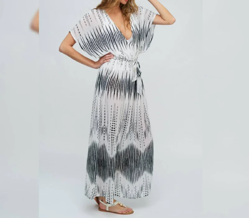 Women's Online Clothing Boutique Corsica Maxi Dress In Black/white