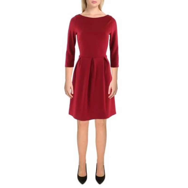Vintage-Inspired Women's Clothes Plus Womens Fit & Flare Long Sleeve Fit & Flare Dress