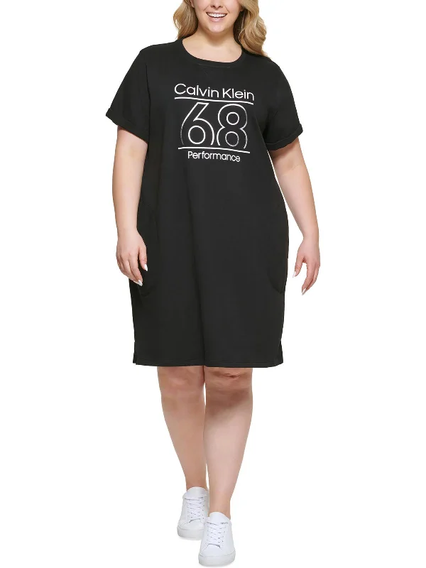 Women's Clothing Sale Womens Athletic French Terry Sweatshirt Dress