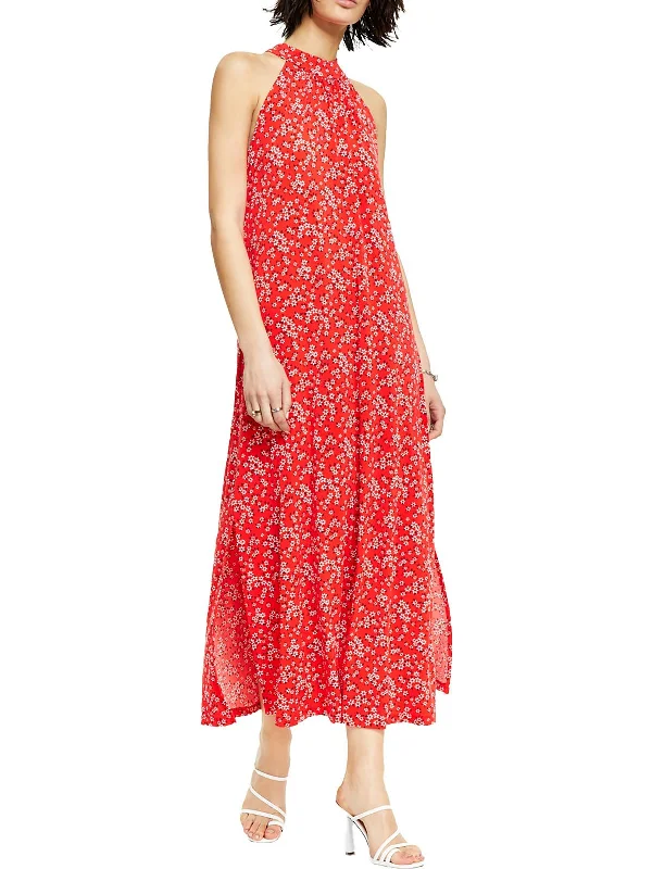 Women's Elegant Clothes Womens Wedding Tea-Length Halter Dress
