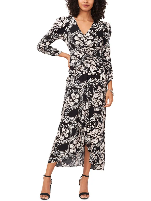 Modern Women's Fashion with Vintage Touches Womens Printed Rayon Maxi Dress