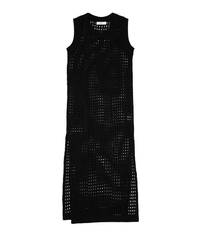 Sophisticated Style Women's Agnes Crochet Maxi Dress In Black