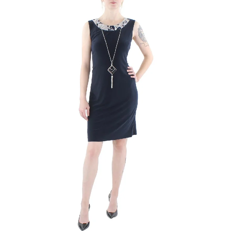 Flash Sale Or Flash Sales Petites Womens Knit Sleeveless Sheath Dress