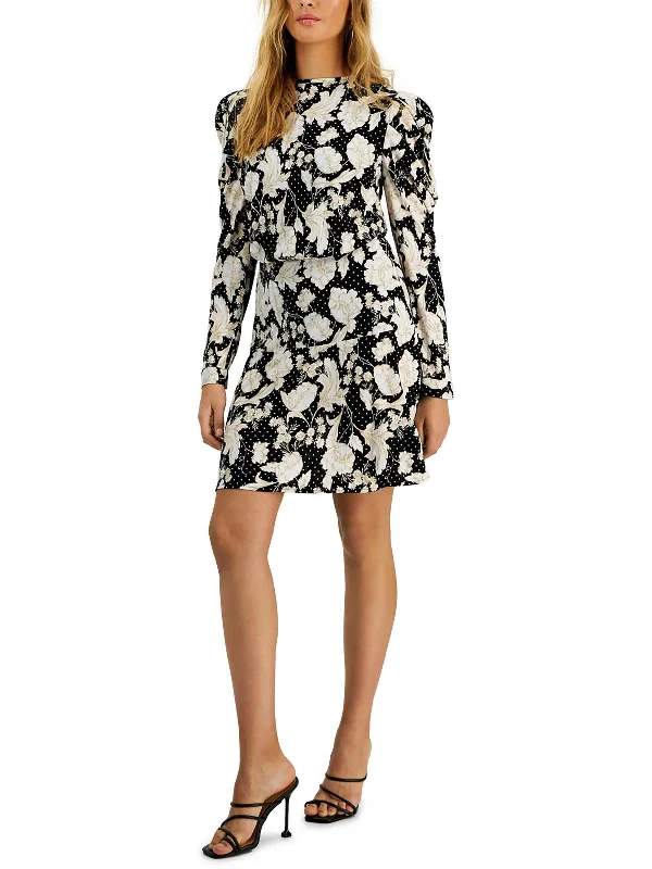 Trendy Street Style Womens Floral Print Stretch Wear To Work Dress