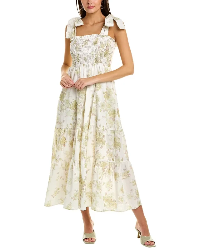 Flash Sale Online Kathleen Maeve Emma Linen-Blend Maxi Dress