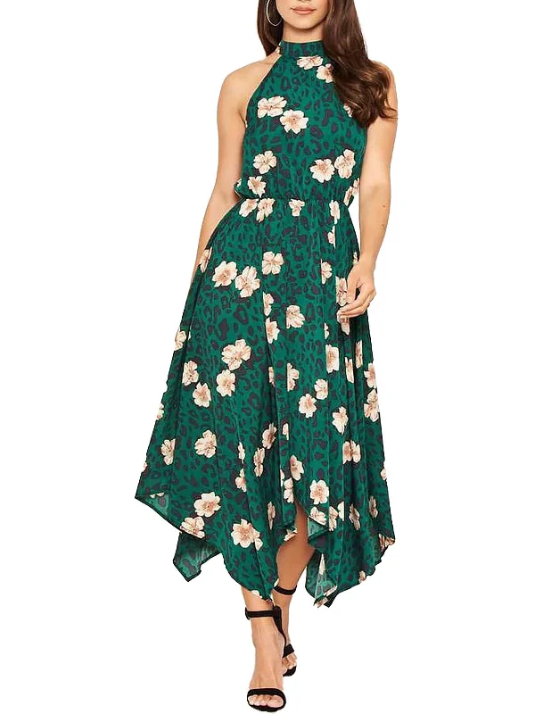 Stylish Women's Apparel Juniors Womens Floral Sleeveless Maxi Dress