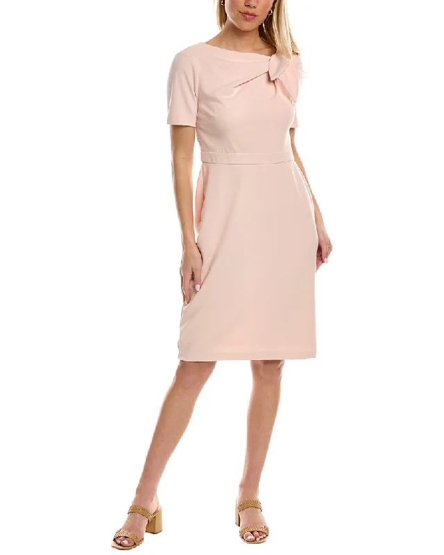 Women's Clothing For Outdoor Events London Times Tie Neck Sheath Dress