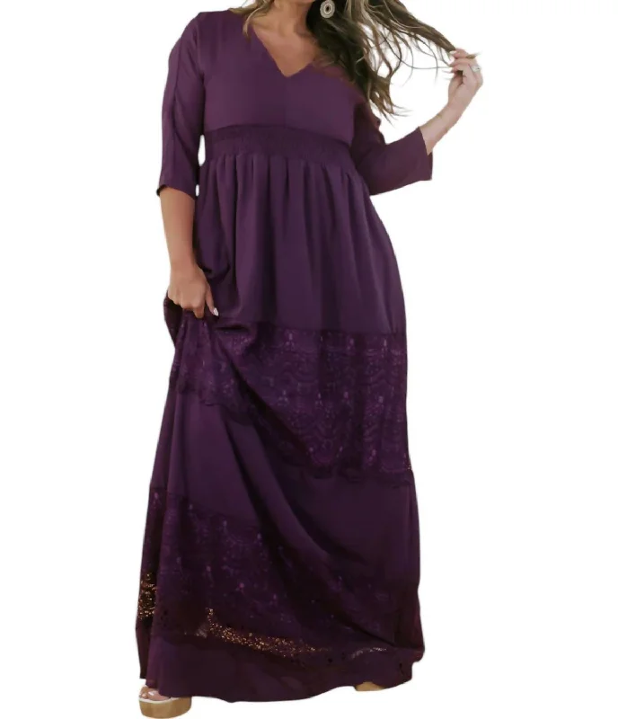 Women's Chic Outerwear Outfit Something Timeless Maxi Dress In Purple