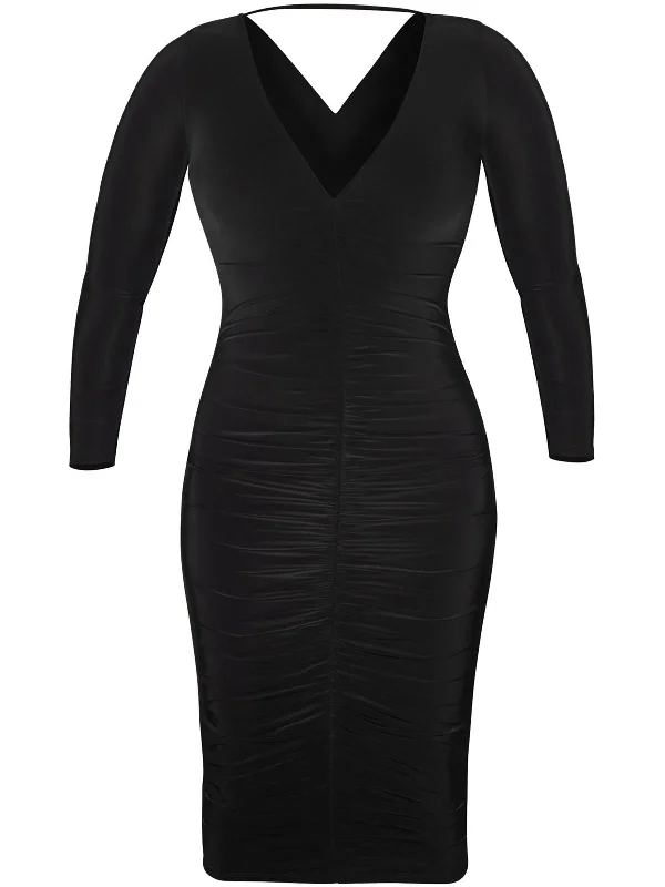 Women's Transitional Garments Plus Womens Ruched Jersey Sheath Dress