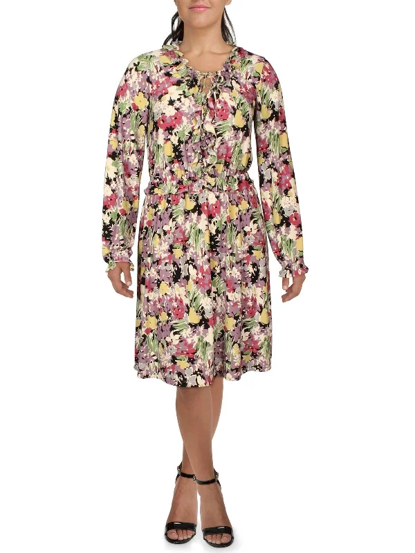 Women's Clothing Sale Online Womens Floral Print Knee-Length Fit & Flare Dress
