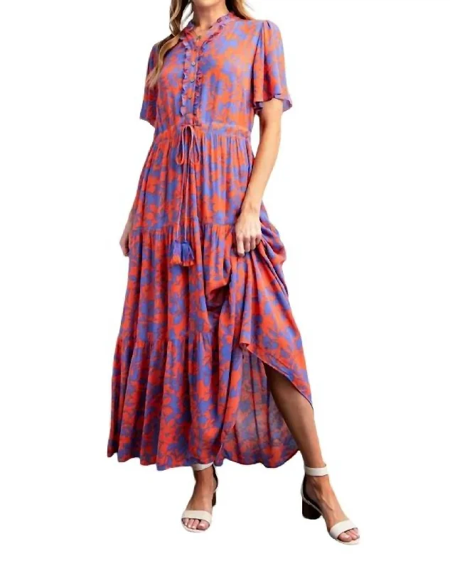 Fashion Forward Eleanor Maxi Dress In Blue