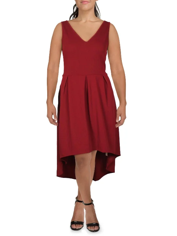 Women's Fashion Clothes Plus Womens Knit V-Neck Maxi Dress