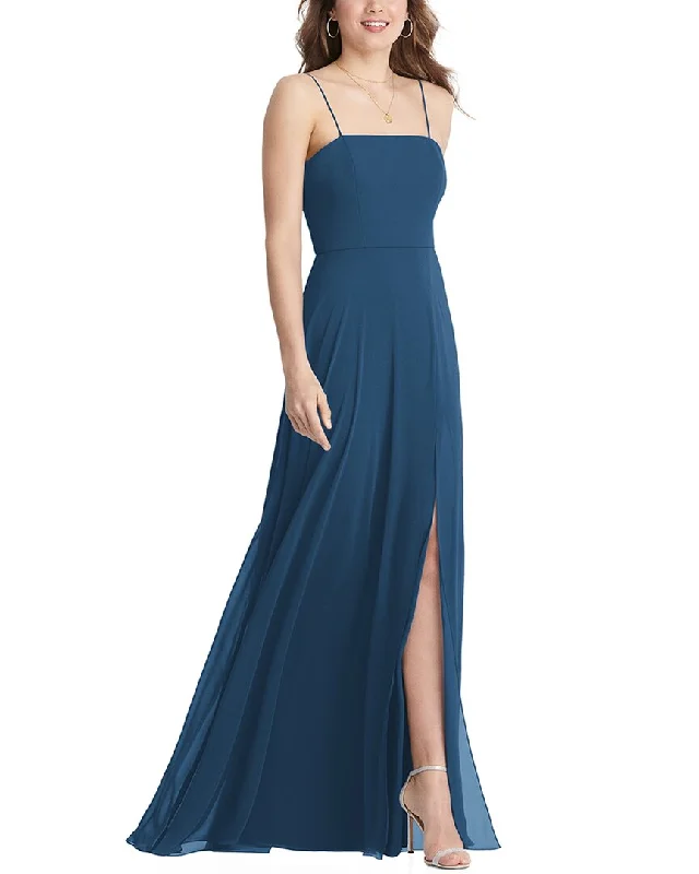 Flash Sales This Week Lovely Square Neck Chiffon Maxi Dress