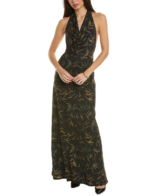 Women's Clothes WeWoreWhat Cowl Halter Maxi Dress