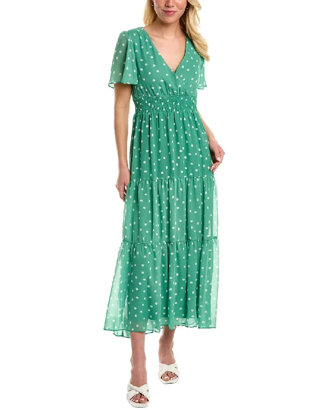 Comfortable Outfit For Women MAISON TARA Polka Dot Maxi Dress
