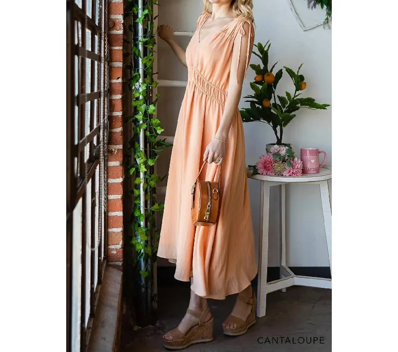 Luxury Women's Clothing Whimsy Peach Dress