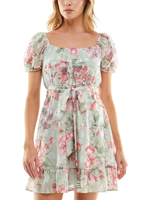 Women's Vacation Clothes Juniors Womens Party Mini Fit & Flare Dress