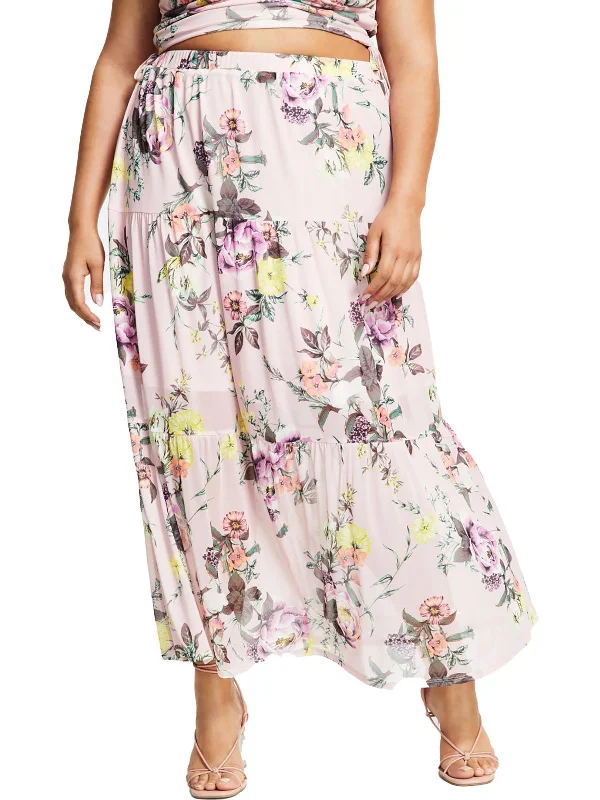 Casual Chic Clothing Plus Womens Mesh Long Maxi Dress