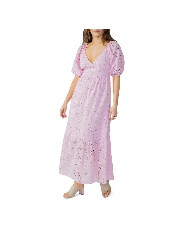 Women's Seasonal Clothes Womens Cotton Eyelet Maxi Dress